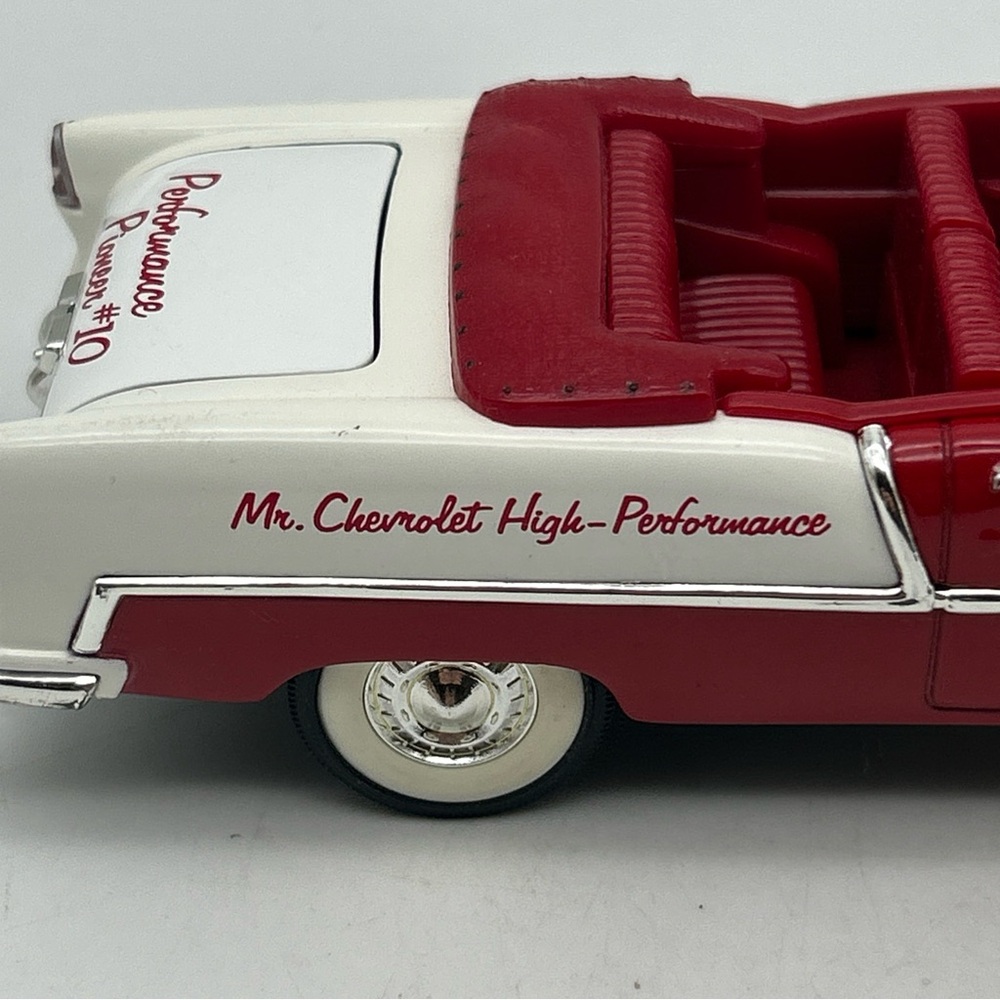 Vtg Liberty Classic 1955 Chevy Convertible Zora Arkus Duntov 1/25 Car Bank Red - Picture 10 of 16